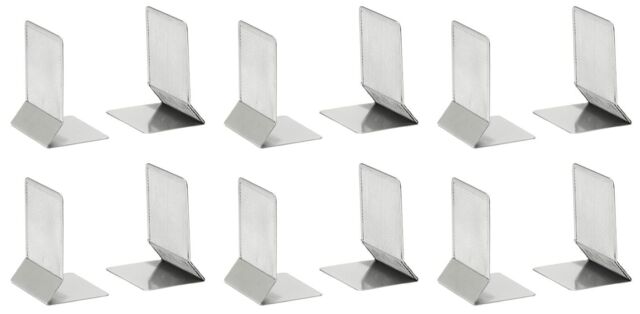 Osco Silver Wiremesh Bookends - 6 Pack - 6 Pairs - 12 Bookends -