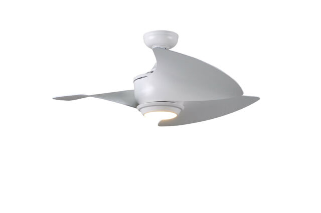 "Ceiling Fan With Led Lighting White 102 Cm 40"" Indoor Fan With Remote"