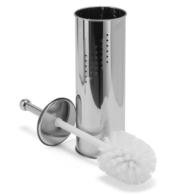 Croydex Stainless Steel Toilet Brush & Holder Modern Freestanding Bath