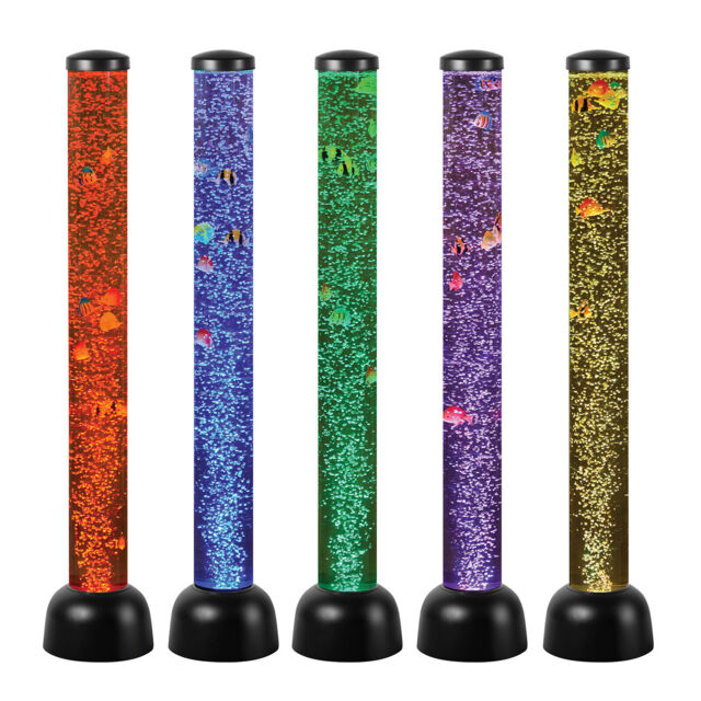 Sensory Bubble Tube Lamp, Colour Changing Led Floor Lights With Fish,