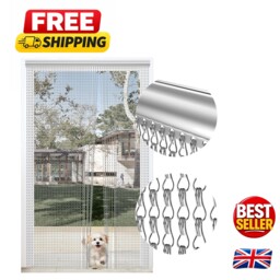 Versatile 90x210cm Aluminium Chain Fly Screen – Ideal For Kitchens &