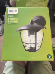 Philips Creek Outdoor Wall, Light Black (requires 1 X 60 W E27 Bulb)