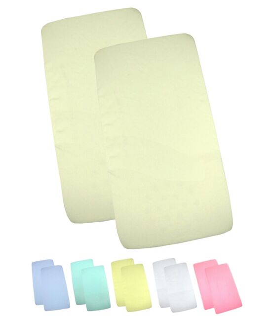 Babyprem Two 95 X 65 Cm Baby Nursery Bedding Fitted Cotton Travel Cot
