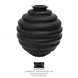 Venini Sandblasted Black Decorative Vase 24.5 Cm Mpn 707.07 Retailer