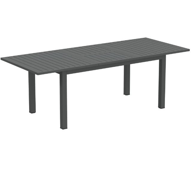 Aluminium Extending Garden Table Slatted Top 6-8 Person 160/220 X 90 X
