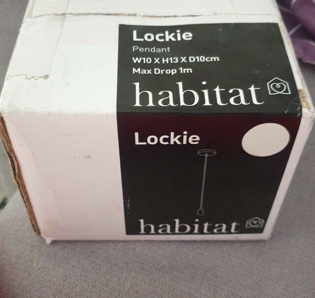 Habitat Lockie Metal Ceiling Light White W10 X H13 X D10cm Max Drop 1m