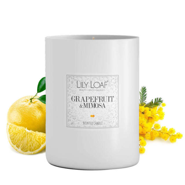 Lily & Loaf Grapefruit & Mimosa Wax Candle - Luxury Home Fragrance