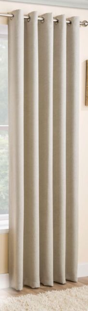 "Cream Thermal Single Door Curtain Eyelet Ring Top 66""x90""168x229 Cm"