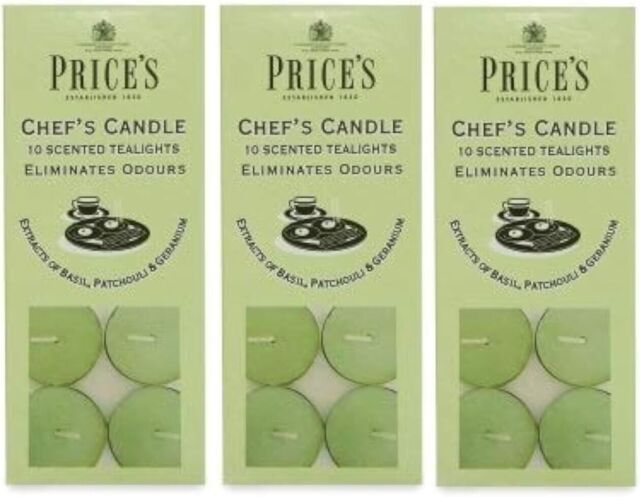Prices Chef's Tealights Candles 30pk - Scented Eliminate Cooking