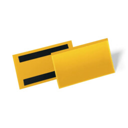 Durable Magnetic Document Pocket 150x67mm Yellow (pack Of 50) 174204