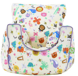 Cotton Party Animals Bean Bag Arm Chair With Beans Toddler Size From