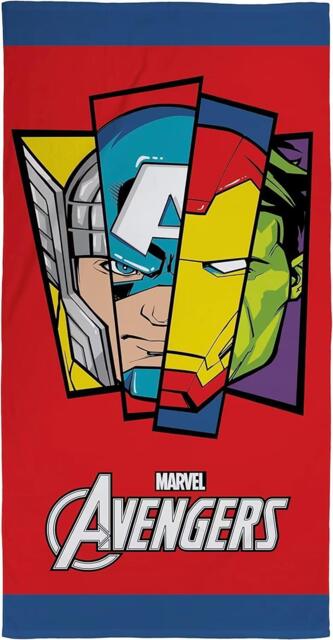 Official Disney Marvel Avengers Towel Super Soft Feel Badge Design