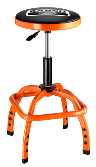 Bahco Brand Workshop Man Cave Bar Padded Seat Stool Adjustable Height,