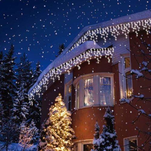 Christmas White Led Bright Snowing Icicle Lights Wedding Party Xmas