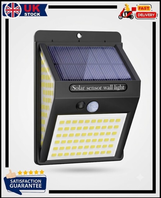 140 Led Solar Security Light Motion Sensor,270° Wide Angle,3 Modes,