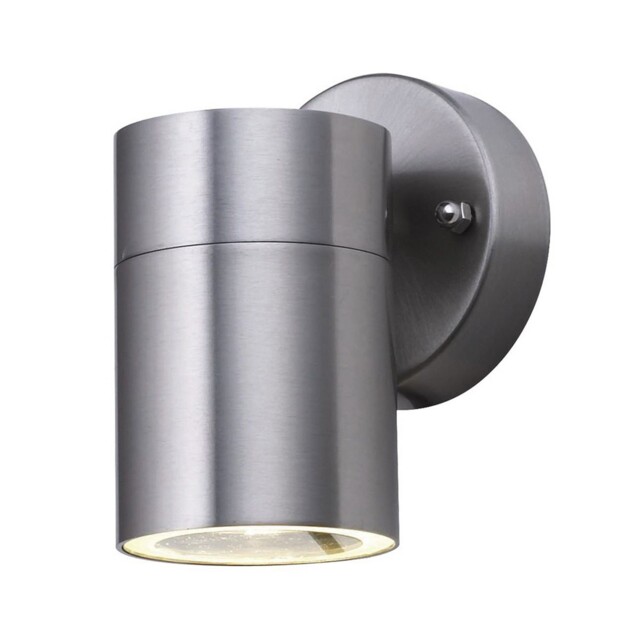 1 Light Silver Stainless Steel Tube Shade Outdoor Porch Led Wall
