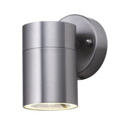 1 Light Silver Stainless Steel Tube Shade Outdoor Porch Led Wall