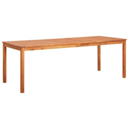 Dining Table Solid Acacia Wood Rustic Natural 215x90x74cm Outdoor