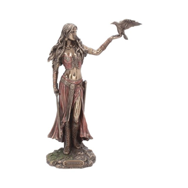 Morrigan And Crow Figurine Bronzed Ornament