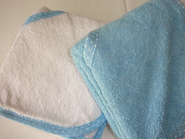 100% Cotton Ellie & Raf Hooded Baby Towels X 2 Soft Absorbent