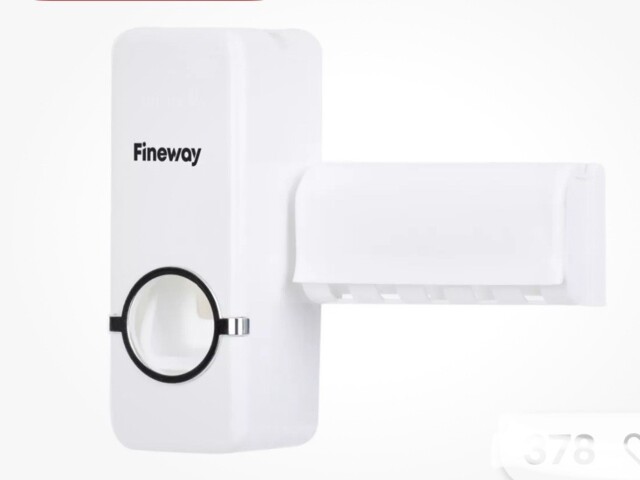 Automatic Toothpaste Dispenser + 5 Toothbrush Holder Stand Wall