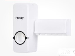 Automatic Toothpaste Dispenser + 5 Toothbrush Holder Stand Wall