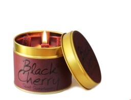 Lily-flame Scented Candle Tin Black Cherry