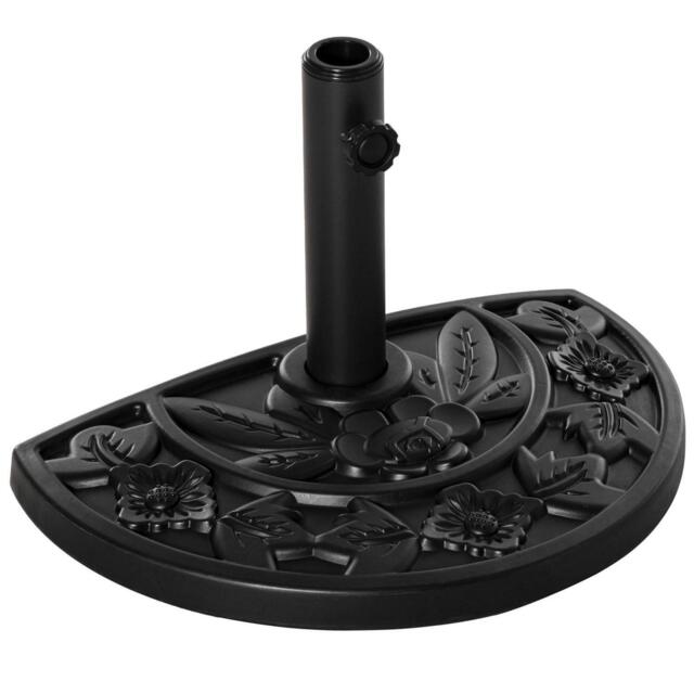 Parasol Base Heavy Duty Weighted Umbrella Holder Stand 9kg Half Round