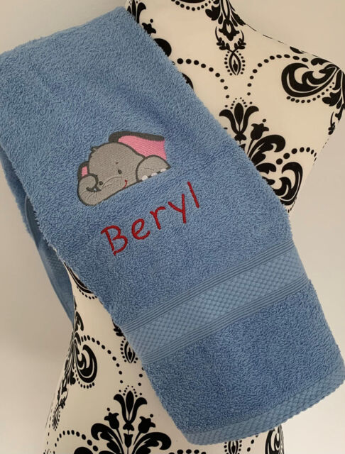 Elephant Head Towel - Personalised - Flannel / Hand Towel / Bath Towel