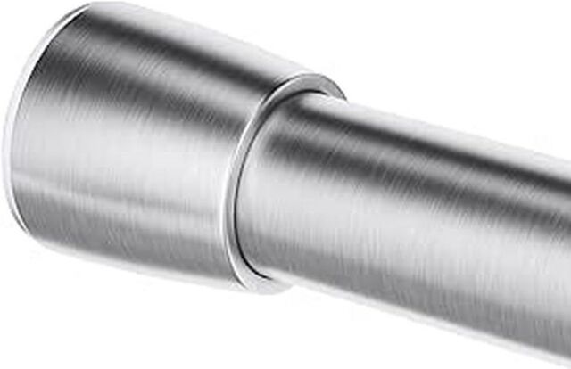 Idesign Stainless Steel Shower Curtain Rod, Telescopic, Matte Silver,