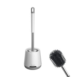 Ibergrif M34152 Silicone Toilet Brush & Quick Drying Holder Set