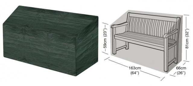 Garland W1268 Polyethylene Weather Proof 3 Seater Bench Cover Green