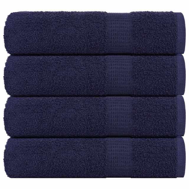 Hand Towels 4 Pcs Navy Blue 50x100 Cm 360 Gsm 100% Cotton Vidaxl