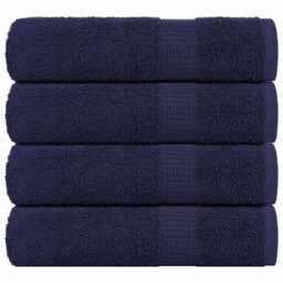 Hand Towels 4 Pcs Navy Blue 50x100 Cm 360 Gsm 100% Cotton Vidaxl