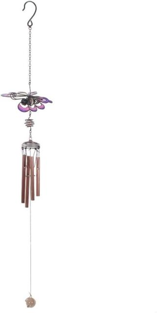Jones Home & Gift Pink And Purple Gradient Butterfly Windchime 70cm