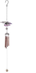 Jones Home & Gift Pink And Purple Gradient Butterfly Windchime 70cm