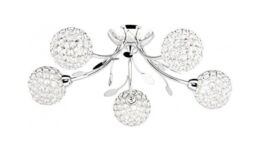 Searchlight 6575-5cc 'bellis 2' 5-light Chrome Flush Chandelier -