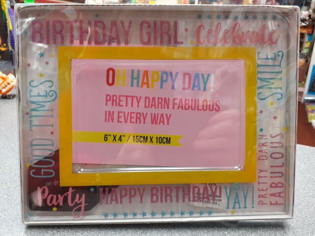 "Birthday Girl Glass Picture Photo Frame 6""x4"" Po 47298"