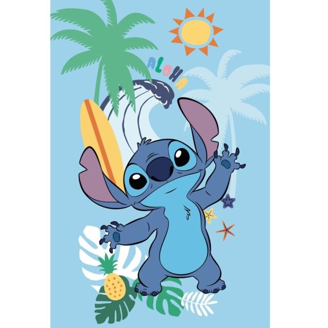 Disney Lilo & Stitch Fleece Throw Blanket 100 X 150 Cm Large.