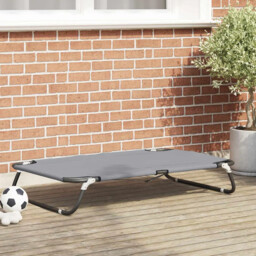 Dog Bed Light Grey 90 X 55 X 18 Cm Oxford Fabric And Steel Vidaxl
