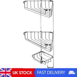 Three Tier Corner Shower Caddy - Durable Stainless Steel Bathroom