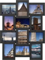 Songmics 12 Collage Photo Frames For Wall, 4x6 Picture Frames, Black,