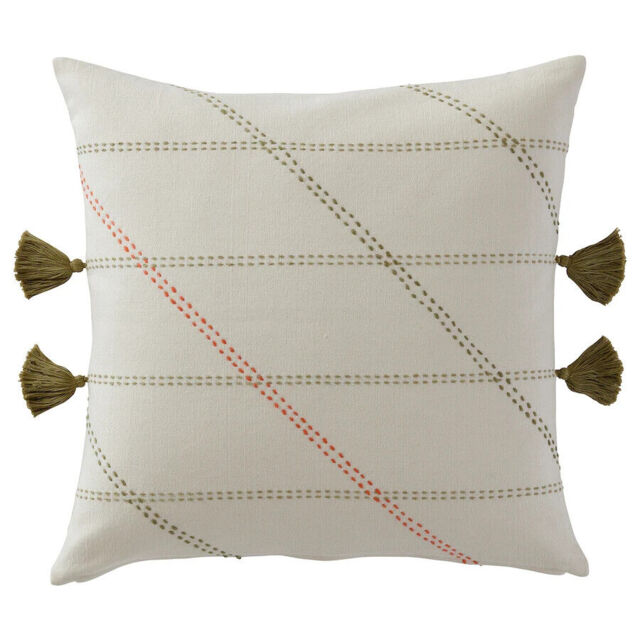 Ikea Hervor Reversible Handmade Cushion Cover 50x50cm Natural