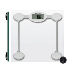 Salter Glass Digital Bathroom Scale 180kg - Silver - Black