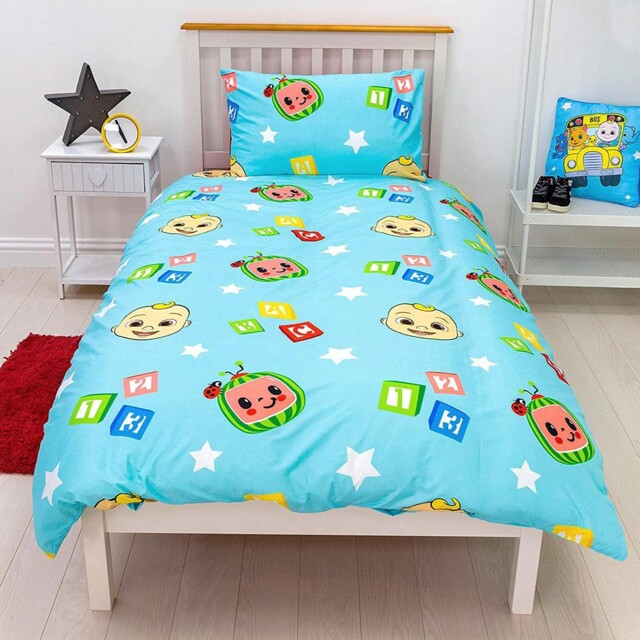 Cocomelon Single Duvet Cover Set Friends 2-in-1 Design Kids Rotary