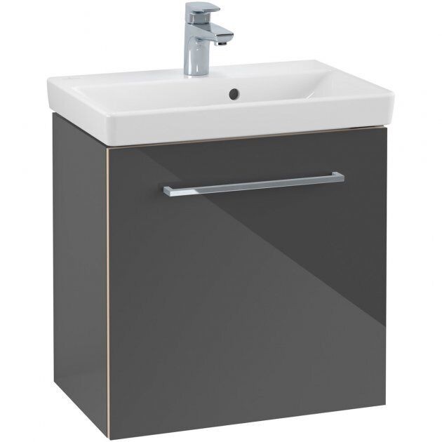 Villeroy & Boch Avento Wall Hung Vanity Unit Lh 55cm Crystal Grey