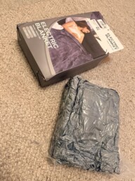 Heated Electric Blanket Throw Large Grey 160x130cm