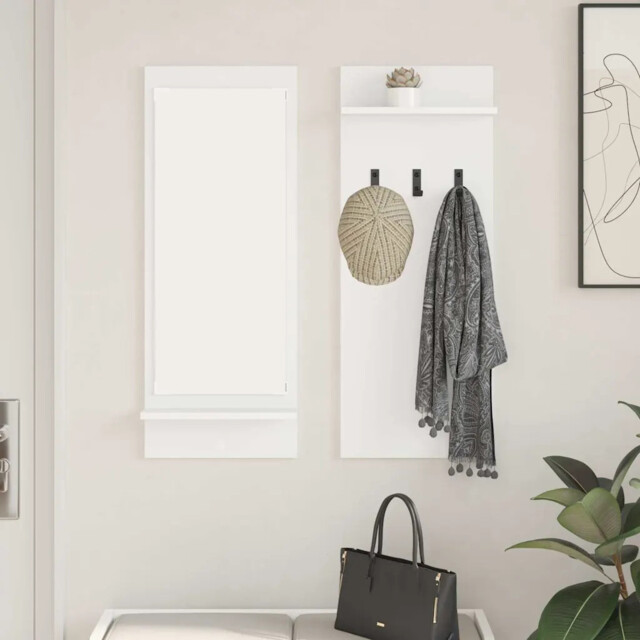 Wall-mounted Coat Rack White 70 X 10 X 90 Cm Engineered Wood Vidaxl