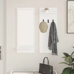 Wall-mounted Coat Rack White 70 X 10 X 90 Cm Engineered Wood Vidaxl