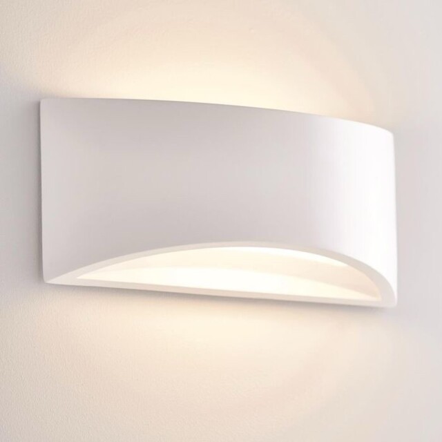 Wall Light White Toko Led Washer Up Down Plaster Paintable 20cm Saxby